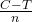 \frac {C - T}{n}