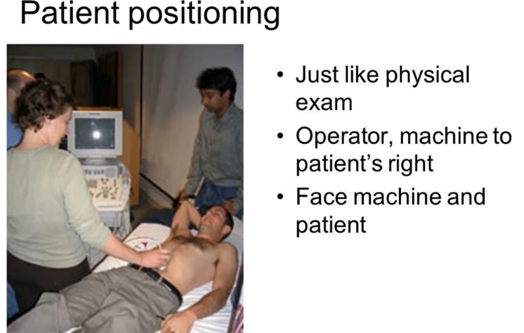 Patient position during Ultrasound