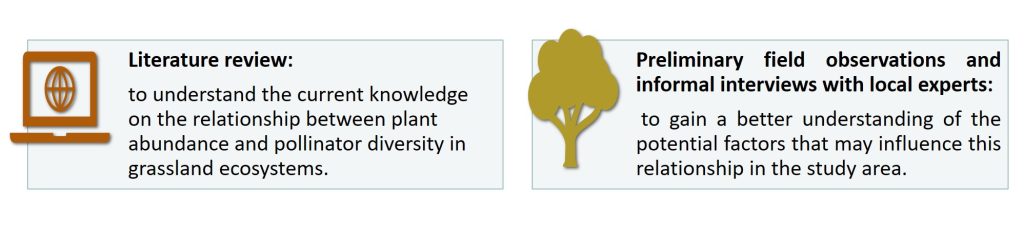 to illustrate how to conduct an exploratory research on the plant-pollinator system in the grassland ecosystem